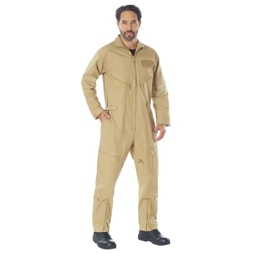 Men’s Pilot Coveralls Air Crew Uniform Flight Suit Costume Cosplay Jumpsuit